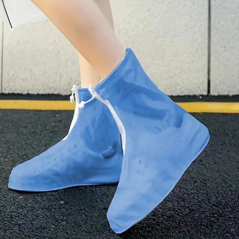 1 Pair Waterproof Shoe Covers Non-slip Reusable Rain Snow Boot Women Men Outdoor Rainy Reusable Quality Non-slip Shoe Cover