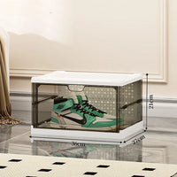 1-9Tier Foldable Dustproof Shoes Box HighTransparent Stackable Thickened  Bins with Lids Multi-layer Sneaker Shoe Organizer Boxe
