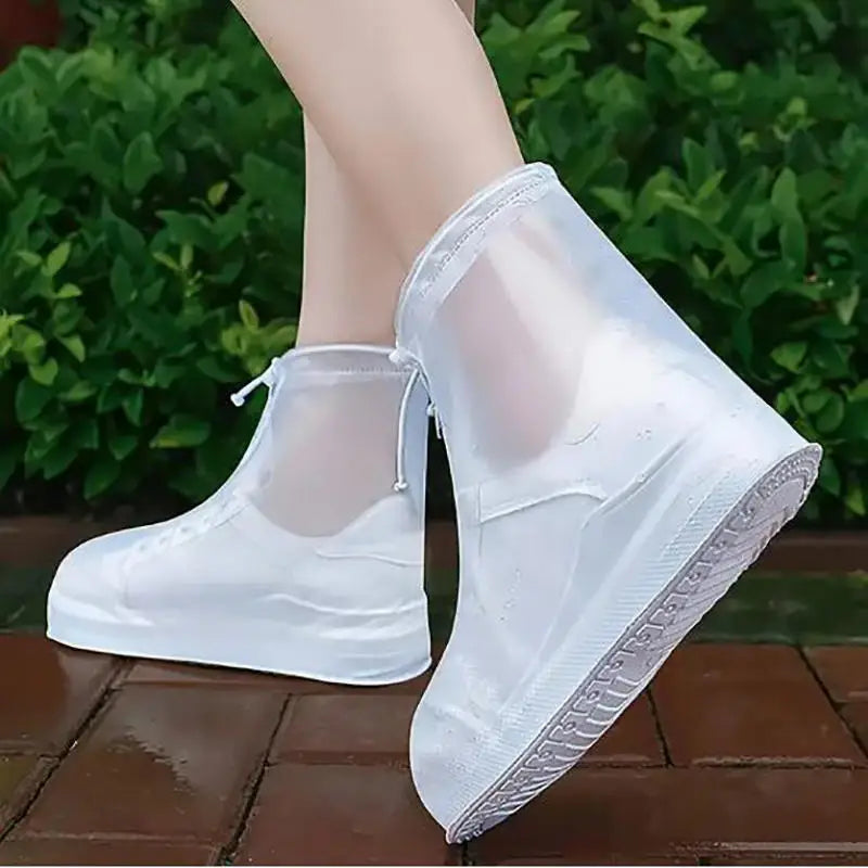 1 Pair Waterproof Shoe Covers Non-slip Reusable Rain Snow Boot Women Men Outdoor Rainy Reusable Quality Non-slip Shoe Cover