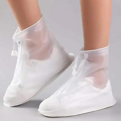 1 Pair Waterproof Shoe Covers Non-slip Reusable Rain Snow Boot Women Men Outdoor Rainy Reusable Quality Non-slip Shoe Cover
