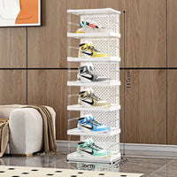1-9Tier Foldable Dustproof Shoes Box HighTransparent Stackable Thickened  Bins with Lids Multi-layer Sneaker Shoe Organizer Boxe